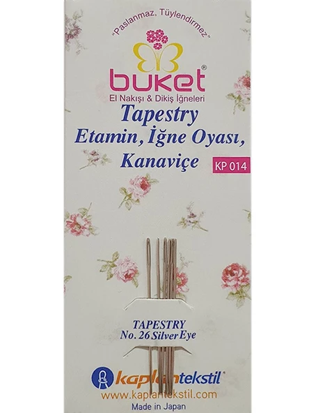 Buket Etamin, İğne Oyası ve Kanaviçe İğnesi - 6 Adet - KP014 ürün görseli 1