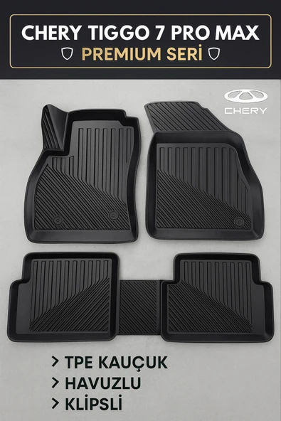 Black Gold Chery Tiggo 7 Pro Max Uyumlu 3D Oto Paspas Havuzlu - Tiggo 7 Pro ürün görseli 1