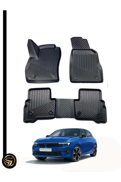 Black Gold Opel Astra L 2021-2024 Araca Özel 3D Kauçuk Oto Paspas Sonne ürün görseli 1
