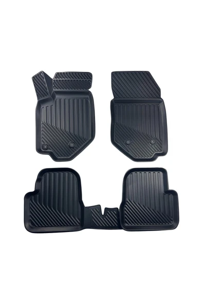 Black Gold Renault Captur 2014-2019 ile Birebir Uyumlu Ruins 3D Paspas ürün görseli 1