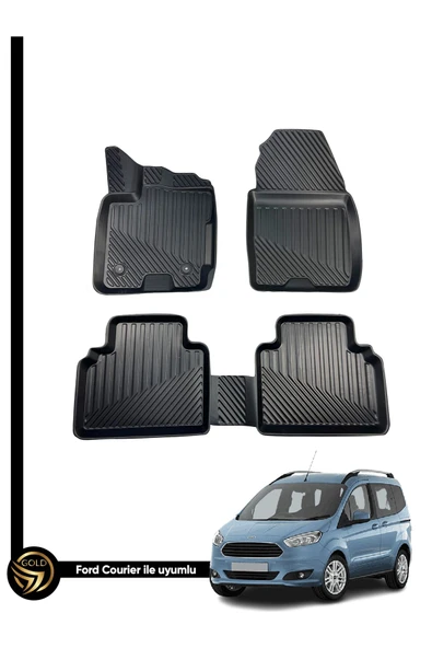 Black Gold Ford Courier Ile Birebir Uyumlu Ruins 3d Havuzlu Paspas ürün görseli 1