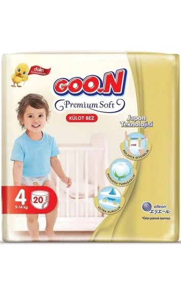 Goon Premium Soft Külot Bebek Bezi (4 Beden) 9-14 Kg | 20 Adet ürün görseli 1