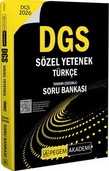 2026 DGS Sözel Yetenek Türkçe Tamamı Çözümlü Soru Bankası Pegem Yayınları ürün görseli 1