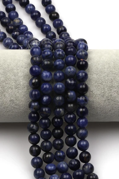Sodalit Doğal Taş Dizi 8 mm Küre Kesim ürün görseli 1
