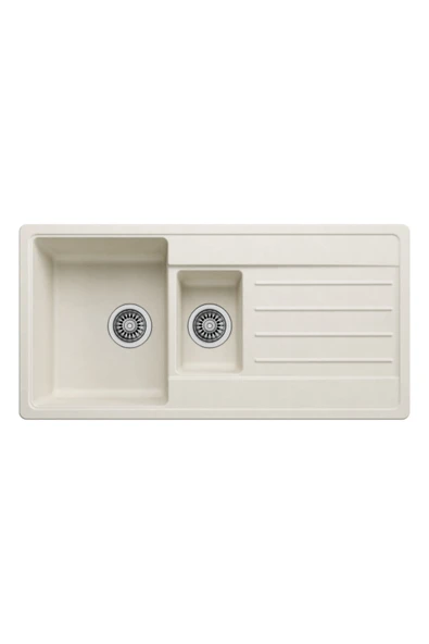 EVIER Granit Evye Fors Series BEIGE - KREM - BEJ (1.5 GÖZ) (100X50) ürün görseli 1