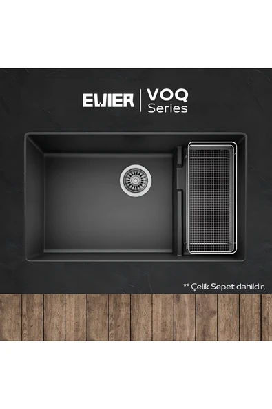 EVIER Granit Evye I VOQ Series I SET I Black (SİYAH) ürün görseli 1