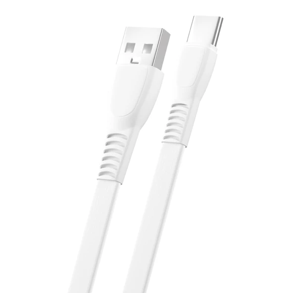 FitPlus Flat FS-403 Type-C Data/Şarj Kablosu 2.4A 1mt - Resim 2