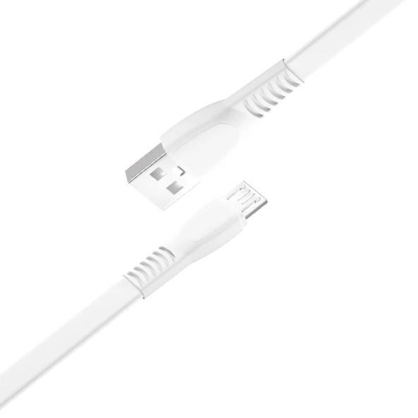 FitPlus Flat FS-401 Micro USB Data/Şarj Kablosu 2.4A 1mt - Resim 8