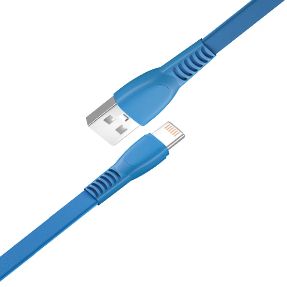 FitPlus Flat FS-402 Lightning Data/Şarj Kablosu 2.4A 1mt - Resim 12