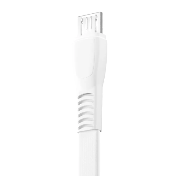 FitPlus Flat FS-401 Micro USB Data/Şarj Kablosu 2.4A 1mt - Resim 7