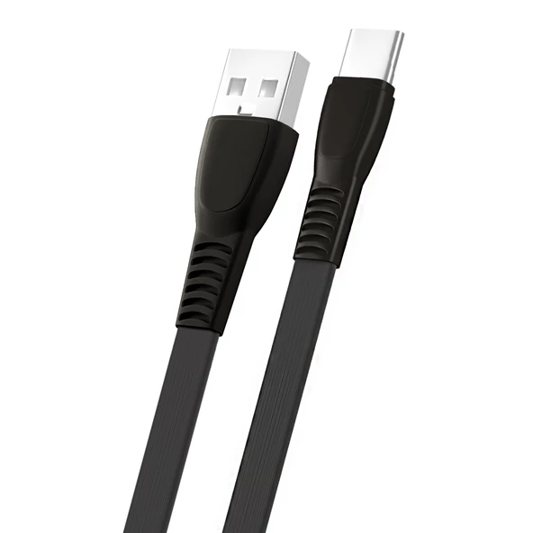 FitPlus Flat FS-403 Type-C Data/Şarj Kablosu 2.4A 1mt - Resim 5