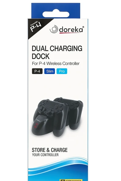 Doreka PS4 DualSense Şarj İstasyonu Playstation 4 Uyumlu Charging Station - TP4-889 ürün görseli 1