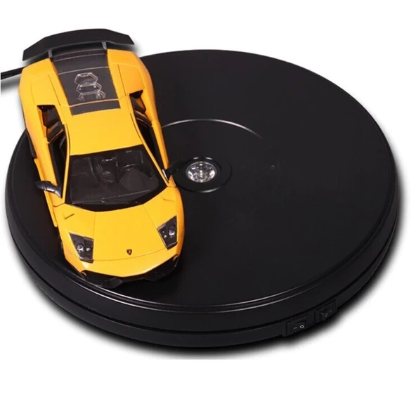 Ürün Çekimi İçin 360 Derece Elektrikli Döner Tabla Turntable SİYAH ürün görseli 1