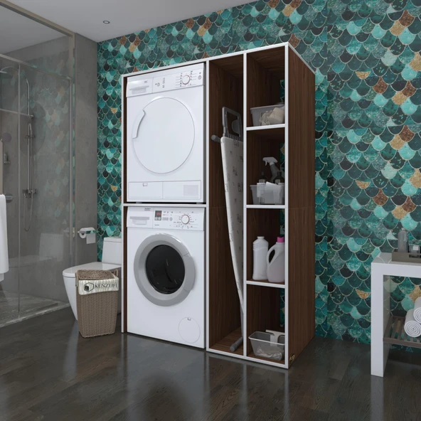Kenzlife çamaşır-kurutma makinesi dolabı alyusha cvz 180*120*60 banyo kapaksız arkalıksız ürün görseli 1