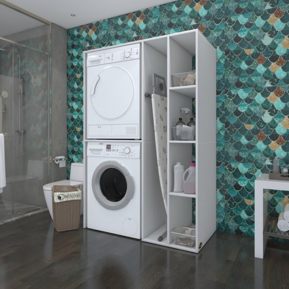 Kenzlife çamaşır-kurutma makinesi dolabı alyusha byz 180*120*60 banyo kapaksız arkalıksız ürün görseli 1