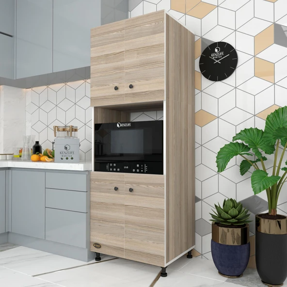 Kenzlife fırın dolabı cahide crd 180*65*50 mutfak XLARGE ayaklı banyo kiler ofis ürün görseli 1