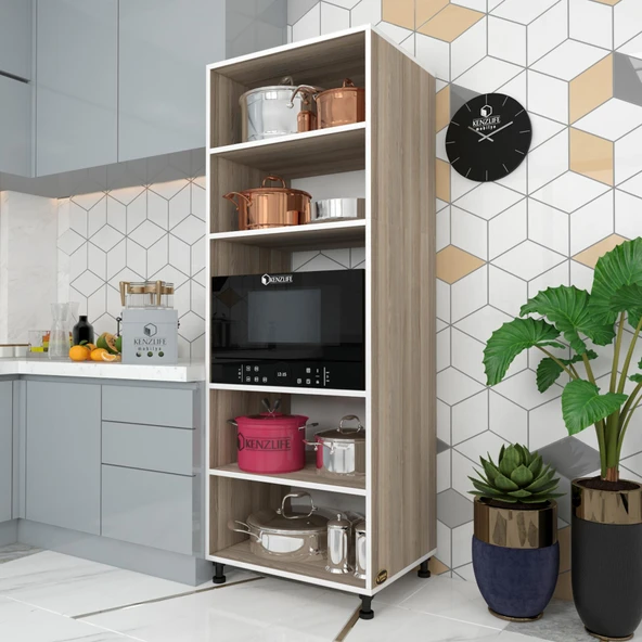 Kenzlife fırın dolabı müzeyyen crd 180*65*50 mutfak XLARGE ayaklı banyo kiler ofis ürün görseli 1