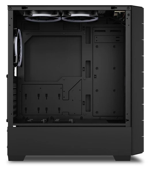 SHARKOON RGB HEX Black ARGB Temperli Yan Cam, 6x120mm ARGB Fan, Type-C 3.2 Gen 2, Siyah, ATX  Kasa - Resim 4