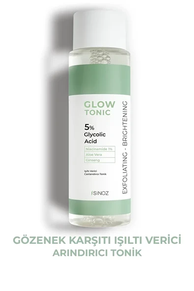 SİNOZ Gözenek Sıkılaştırıcı Arındırıcı Canlandırıcı Peeling Etkili Glow Tonik 200 ml ürün görseli 1