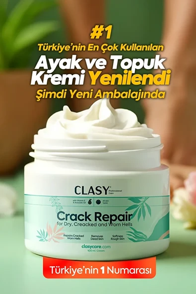 Clasy Care Ayak ve Topuk Çatlak Onarıcı Krem 100 ml ürün görseli 1