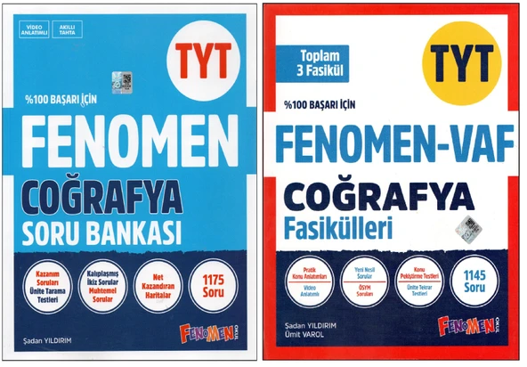 Fenomen Coğrafya TYT Soru Bankası + VAF (2 Kitap) ürün görseli 1