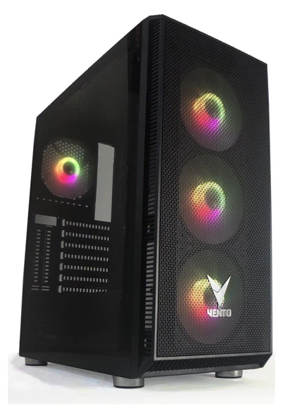 VENTO Neptune VG07F ARGB 650 TEMPERED GLASS 650W 80+ Bronze Adreslenebilir RGB 4ad120mm Mid-Tower Pencereli  Kasa ürün görseli 1