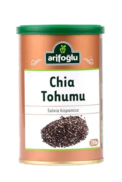 Arifoglu Chia Tohumu Teneke Kutu 200g ürün görseli 1