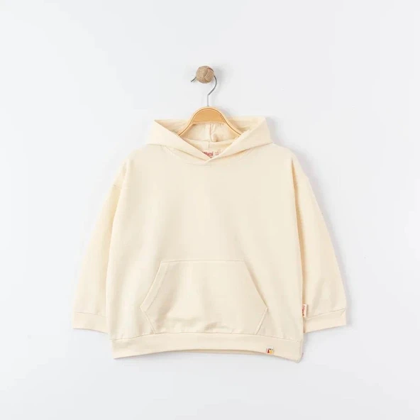 Unisex %100 Pamuk Oversize Kapşonlu Sweatshirt ürün görseli 1