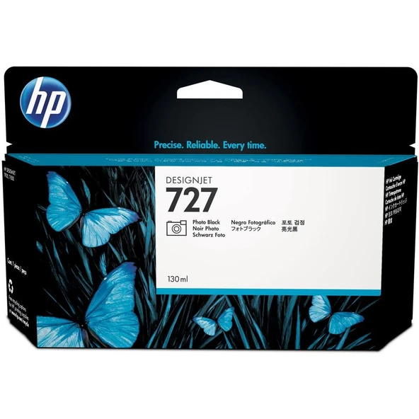 HP 727 Photo Black Foto Siyah 130ML Plotter Kartuşu B3P23A ürün görseli 1