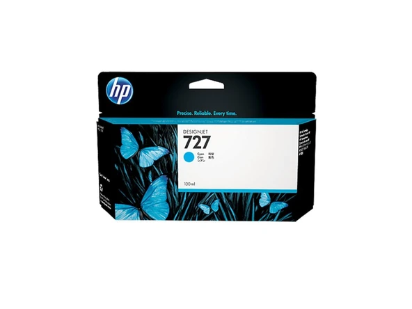 HP 727 Cyan Mavi 130ML Plotter Kartuşu B3P19A ürün görseli 1