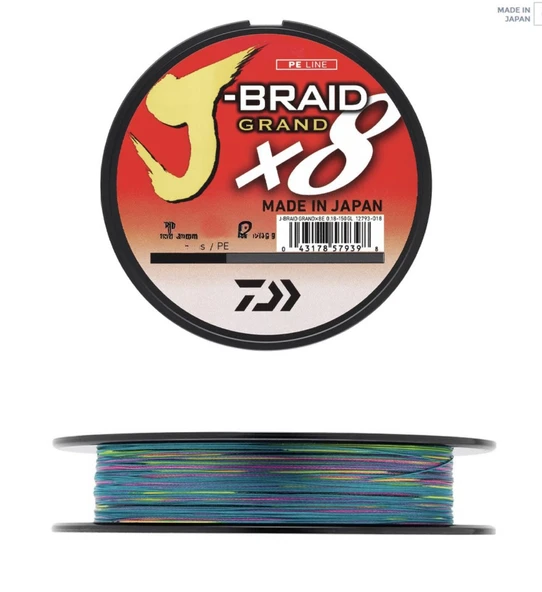 Daiwa JB Grand 8B 300m Multi Color İp Misina 0,28 mm ürün görseli 1