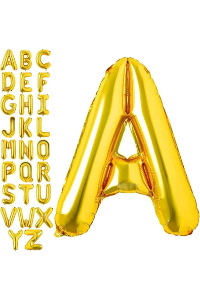 1 Adet 16 Inç 36 cm Harf Gold Folyo Balon ürün görseli 1