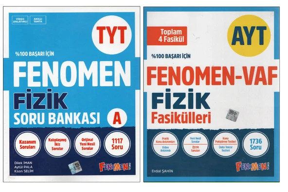 Fenomen Fizik TYT Soru Bankası + VAF (2 Kitap) ürün görseli 1