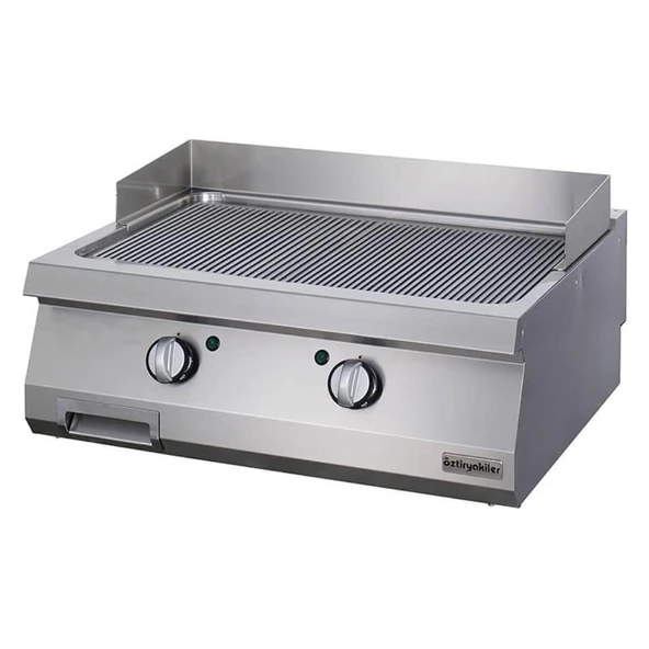 Öztiryakiler 7864.N1.80703.11C Elektrikli Grill Plate, Oluklu,80x70x30 Cm, Krom Kaplı,Oge 8070 N C ürün görseli 1