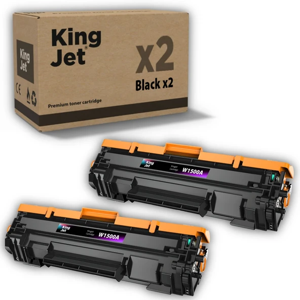 Kingjet HP Uyumlu (150A) W1500A Standart Kapasiteli (2'li Paket) Muadil Toner Çipli ürün görseli 1