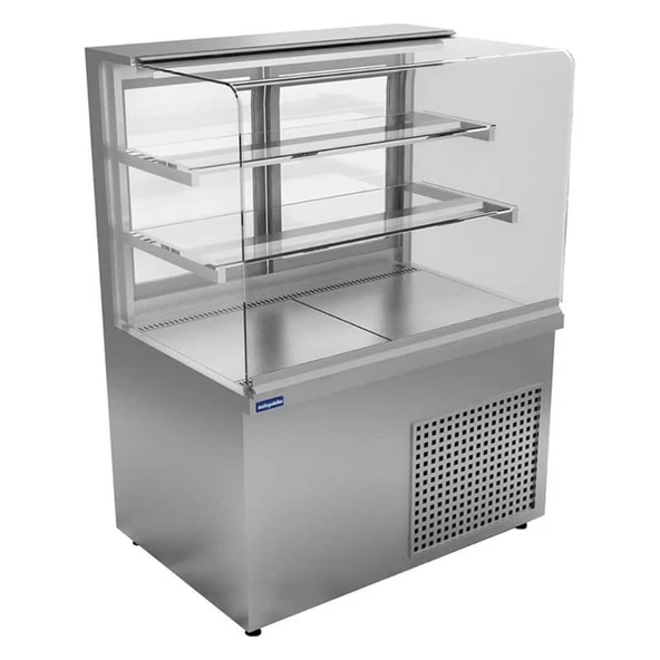 Öztiryakiler 7ETD.12C15.SS Düz Camlı Soğuk Teşhir Dolabı,360 Lt,150x70x135 Cm, Etd-12c15 Model ürün görseli 1