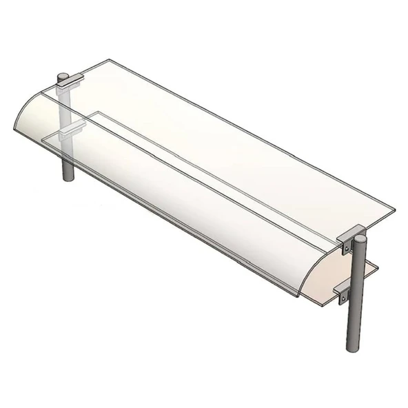 Öztiryakiler 7897.15030.04 Servis Rafı, Çift Sıralı, 150x30 Cm ürün görseli 1