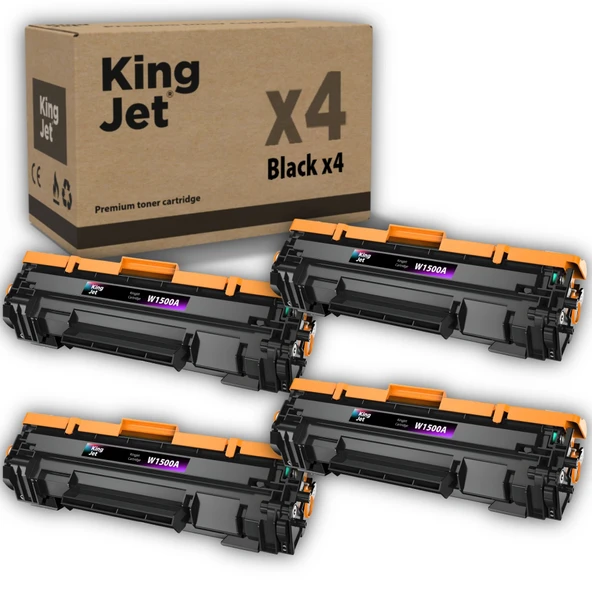 Kingjet HP Uyumlu (150A) W1500A Standart Kapasiteli (4'lü Paket) Muadil Toner Çipli | LaserJet Pro M111w ürün görseli 1