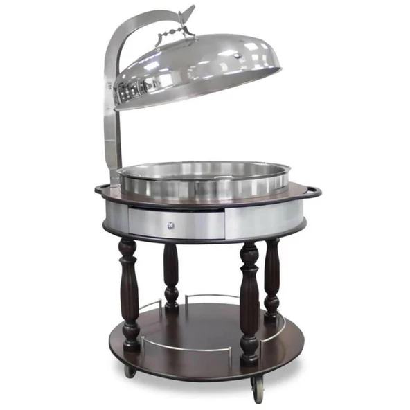 Öztiryakiler 7EKO.PS910.00 Chafing Dish Servis Arabası Ø90 ürün görseli 1
