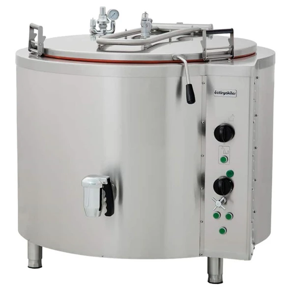 Öztiryakiler 7855.00500.02 İndirekt Elektrikli Kaynatma Tenceresi, Silindirik Kazanlı, 500 Lt, Sabit Model, Oteı 500 ürün görseli 1