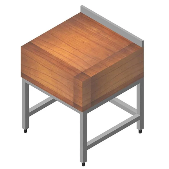 Öztiryakiler 7911.05050.90 Et Kütüğü Ahşap Tablalı 50x50 Cm ürün görseli 1