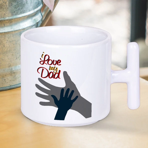 I Love My Dad Yazılı Babalar Günü T Kupa Bardak ürün görseli 1