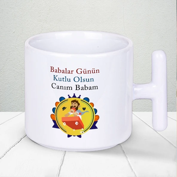Sıcacık Kahve, Sevgi Dolu Baba! Babalar Gününe Özel Hediyelik T Kupa ürün görseli 1