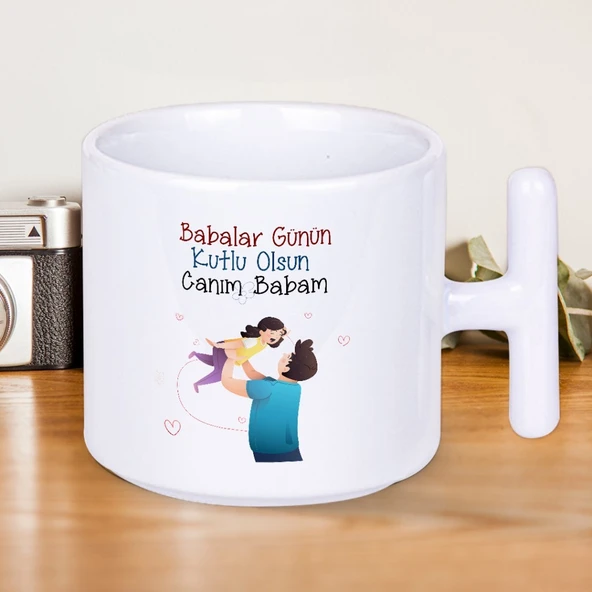 Babalar Günün Kutlu Olsun Canım Babam Baskılı Babalar Gününe Özel T Kupa Bardak ürün görseli 1