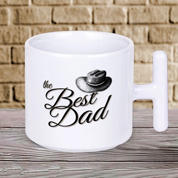 The Best Dad Yazılı Babalar Günü T Kupa Bardak ürün görseli 1