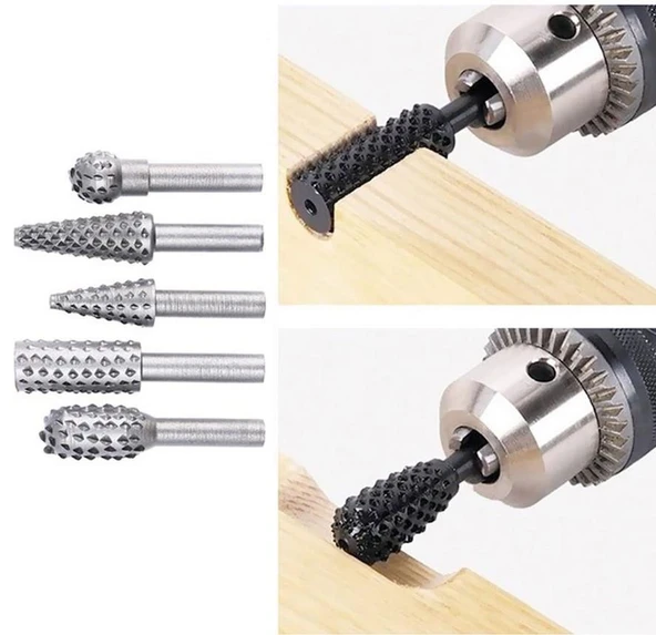 Zhltools Ahşap Oyma Törpü Seti 5 parça ürün görseli 1