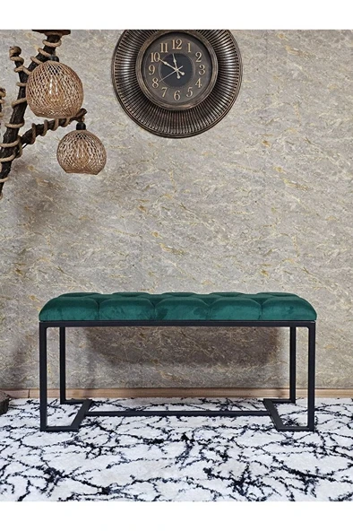 Siyah Boyalı - L - Ayaklı 100 cm x 38 cm Oturak - Bench - Makyaj Taburesi - Makyaj Oturak Yeşil Renk 100 x 40 Boyut/Ebat ürün görseli 1