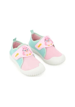 Gezer Yazlık Keten Kız Çocuk Cırtlı Ayarlanabilir Ayakkabı Pembe-mint Yeşili Pembe - Mint Yeşili ürün görseli 1