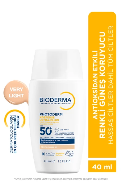 Photoderm XDefense Spf50+ Tüm Cilt Tipleri Antioksidan Etkili Renkli Güneş Kremi Very Light 40 ml ürün görseli 1