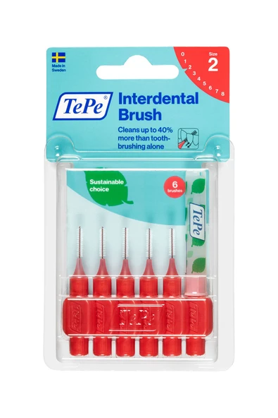 TEPE Interdental Brush Arayüz Fırçası Kırmızı 0.5 Mm 6 Lı ürün görseli 1